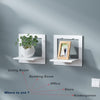 Wall shelf free punching wall-mounted TV background wall hanger bedroom balcony bedside wall creative flower pot stand