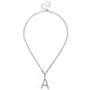 Caraquet Ice out A-Z Letter Initial Pendant Necklace Silver Color Tennis Chain Choker Necklace Female Fashion Statement Jewelry