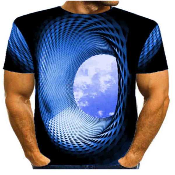 Effet optique 3D, tee-shirt pour homme.