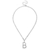 Caraquet Ice out A-Z Letter Initial Pendant Necklace Silver Color Tennis Chain Choker Necklace Female Fashion Statement Jewelry