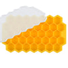 SILIKOLOVE Honeycomb Ice Cube Trays with Removable Lids Silica Gel Ice Cube Mold BPA Free