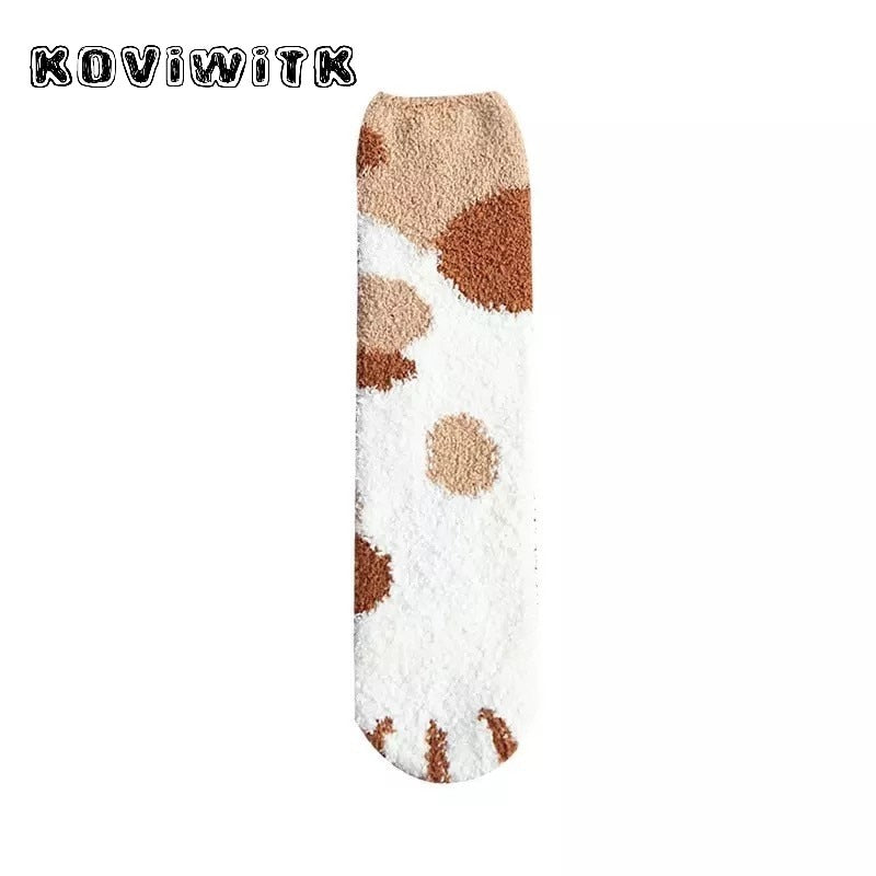 Fashion womens Cats Paw stripe 3d Socks Cute Funny Thick Girls Cartoon Animal Fingers Sock Hosiery Toe Zebra/Tiger/Cat Foot Sox