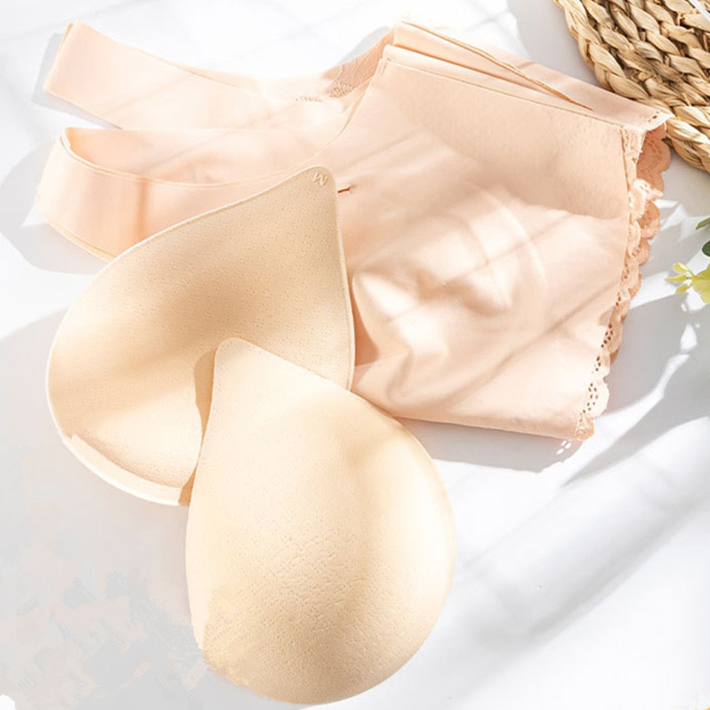 Thin Push Up Vest Bra Women Seamless Underwear Solid Lace Soft Comfortable Sleep Top With Chest Padded Bras For Women M L XL XXL