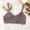 FINETOO Seamless Tanks Tops Panties Set Female Underwear Wireless Bra Crop Top Women Low-rise Underpants Soft Bralette Lingerie