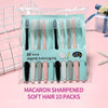 10PCS Macaron toothbrush clean adult bamboo charcoal soft toothbrush Teeth Deep Cleaning Portable Travel Dental Oral Care