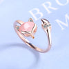 NEHZY 925 sterling silver new woman fashion jewelry high quality crystal zircon agate fox ring size adjustable ring