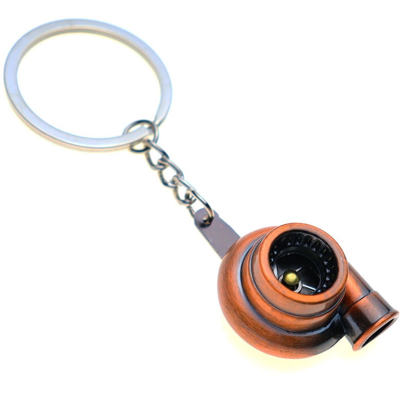 Creative gift car metal keychain turbo gear hub pendant brake disc shock absorber Pendant