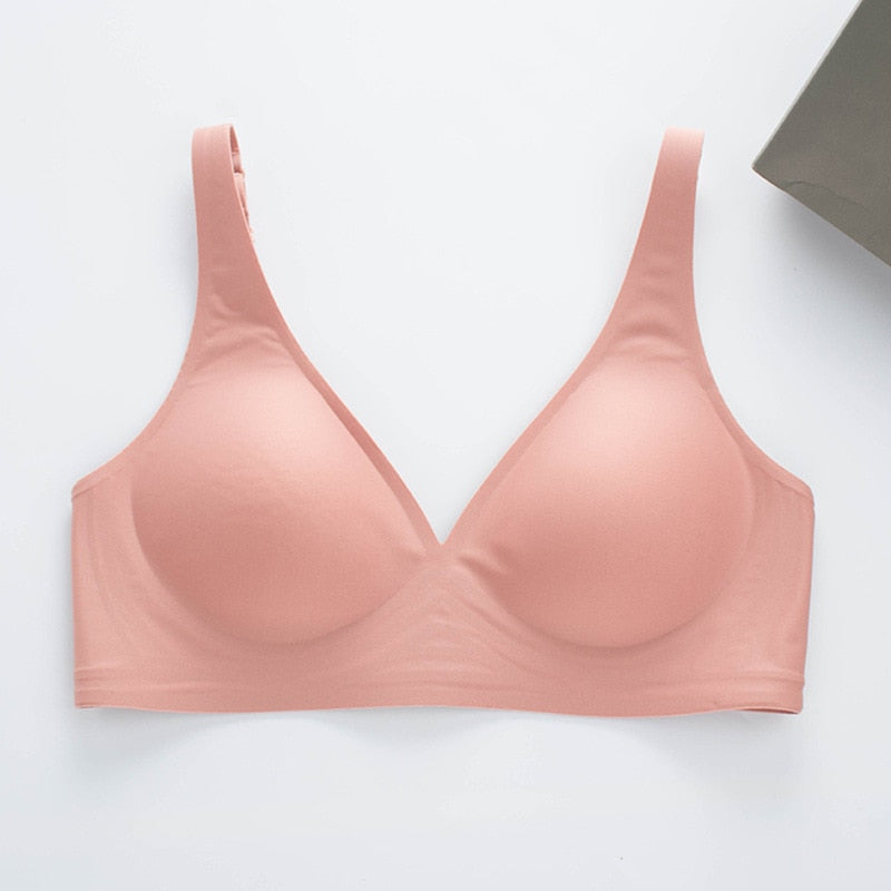 Seamless Bra Wire Free Bra Sexy Triangle Brassiere Soft Women's Push Up Underwear Feminina Small Breast Adjusts Female A B C Cup