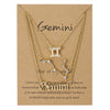 3Pcs/Set Unique Star Zodiac Sign Pendant Charm Gold Necklace