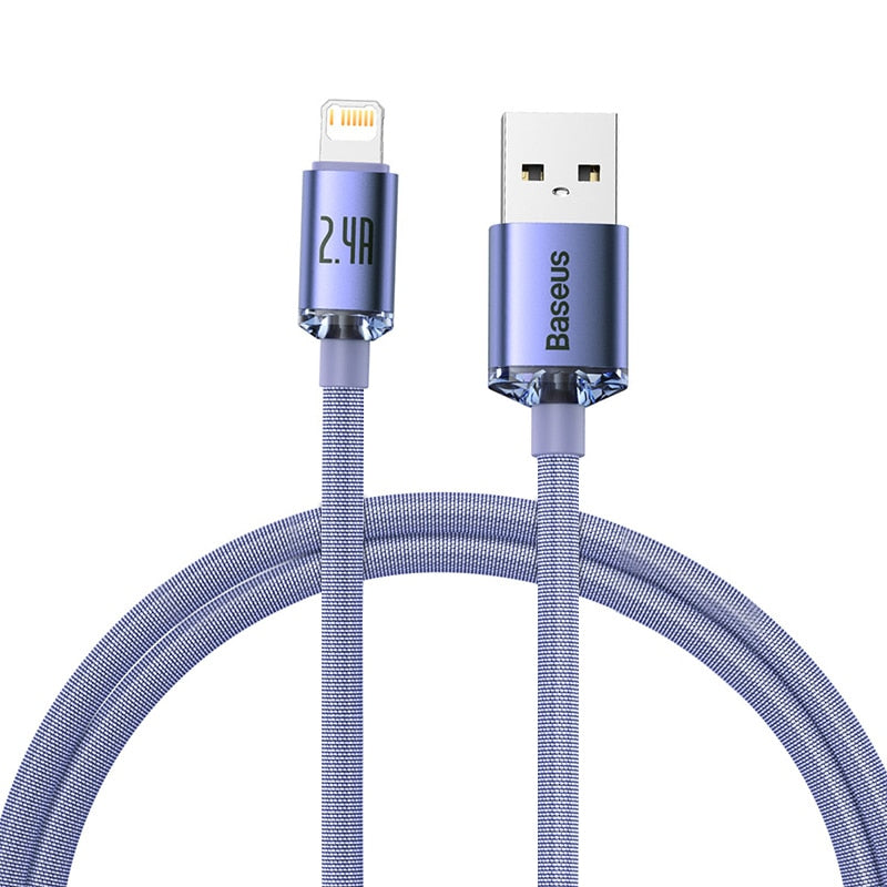 Baseus USB Cable For iPhone 13 12 11 Pro Max X XR XS 8 7 6s 6 iPad Fast Data Charging Charger USB Wire Cord Mobile Phone Cables