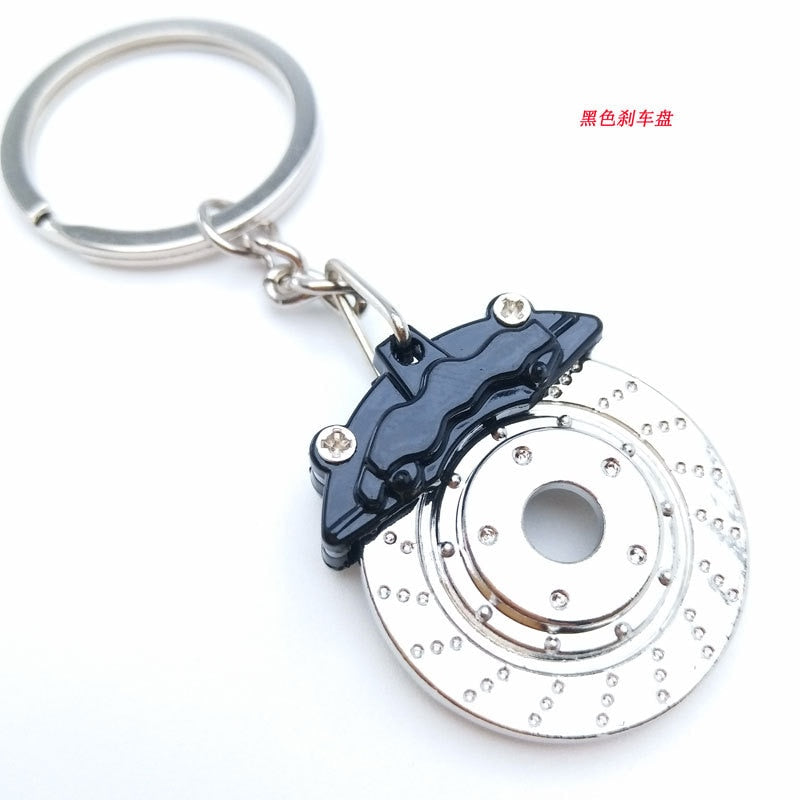 Creative gift car metal keychain turbo gear hub pendant brake disc shock absorber Pendant