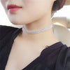 New Crystal Rhinestone Choker Necklace Women Wedding Accessories Silver Color Chain Punk Gothic Chokers Jewelry Collier Femme