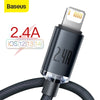 Baseus USB Cable For iPhone 13 12 11 Pro Max X XR XS 8 7 6s 6 iPad Fast Data Charging Charger USB Wire Cord Mobile Phone Cables