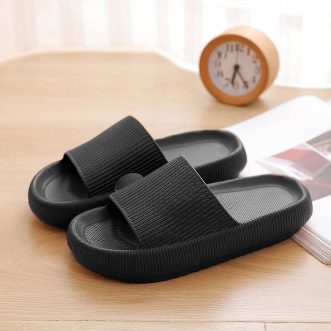 2021 Summer Thick Platform Bathroom Home Slippers Women Fashion Soft Sole EVA Indoor Slides Woman Sandals Non-slip Flip Flops