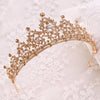 2019 New Fashion Baroque Luxury Crystal AB Bridal Crown Tiaras Light Gold Diadem Tiaras for Women Bride Wedding Hair Accessories