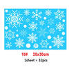 2022 Removable Christmas PVC Static Sticker Santa Elk Window Stickers Beautify Snowflake Wall Decals New Year Party Glass Paste