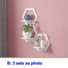 Wall shelf free punching wall-mounted TV background wall hanger bedroom balcony bedside wall creative flower pot stand