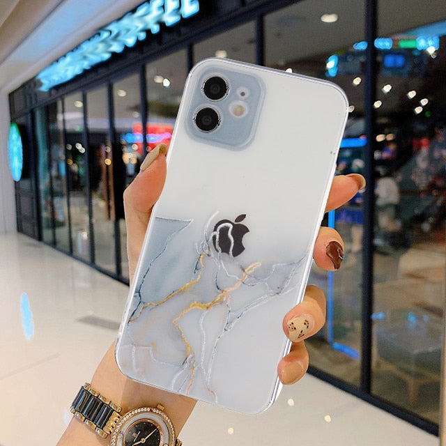 Watercolor Painting Phone Case For iPhone 12 Pro 11 Pro Max X XR XS Max 7 8 6s Plus SE 2020 Clear Shockproof Soft TPU Back Cover