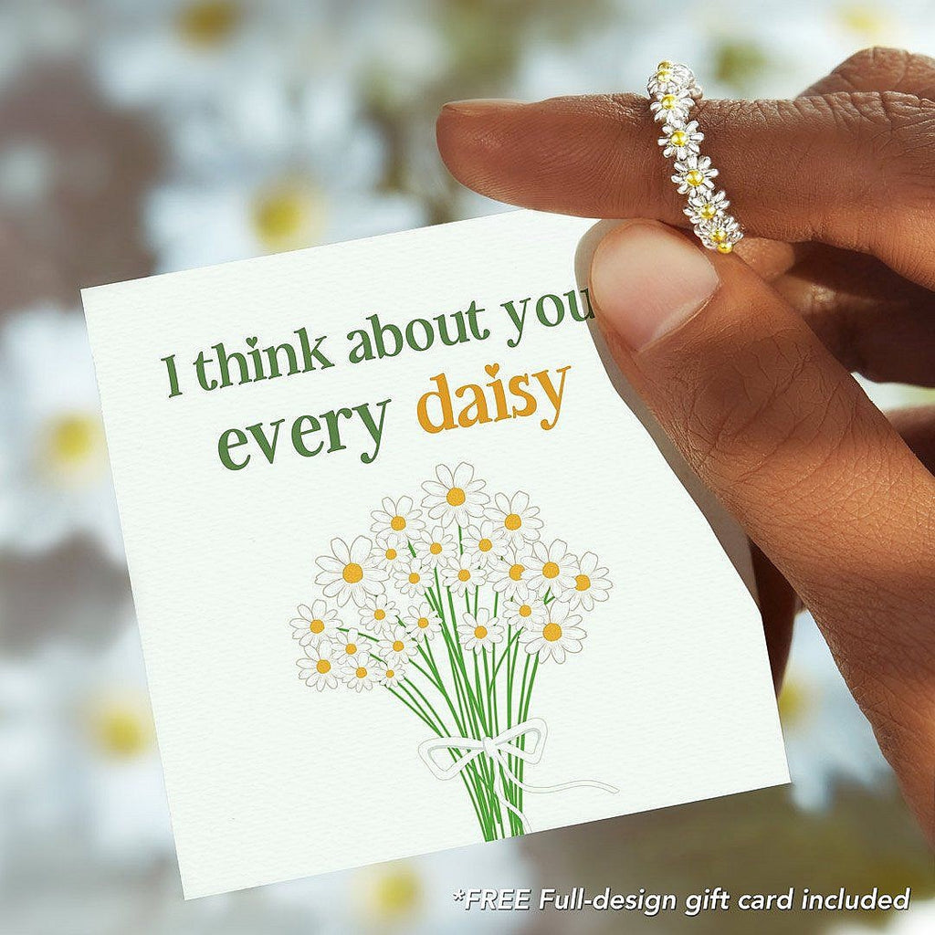 Vintage Daisy Rings For Women Cute Flower Ring Adjustable Open Cuff Wedding Engagement Rings Female Jewelry Bague