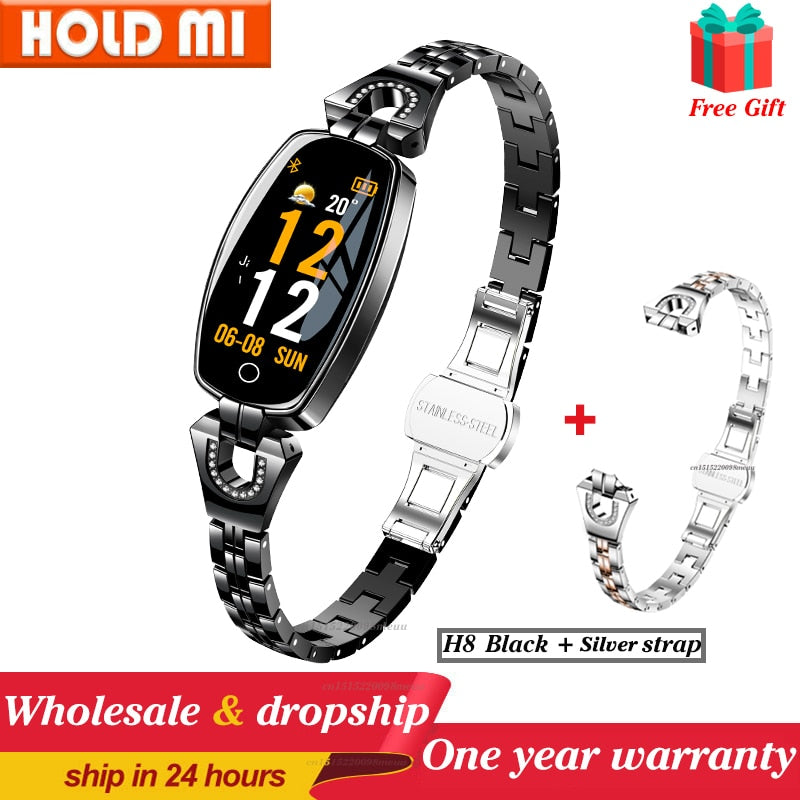 2021 H8 and H8 pro Women Smartwatch Heart Rate Monitor Blood Pressure Smart watch Band  Fitness Tracker lady bracelet Wristband