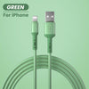 USB Cable For iPhone 12 11 Pro Max X XR XS 8 7 6 6s 5 5s Fast Data Charging Charger USB Wire Cord Liquid Silicone Cable 1/1.5/2M