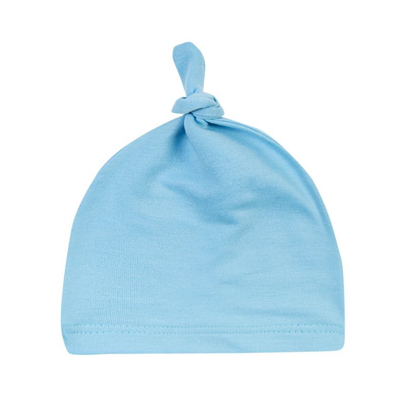 Baywell Newborn Baby Cotton knotted Beanies Solid Color Toddler Girls Sleep Caps 0-12M