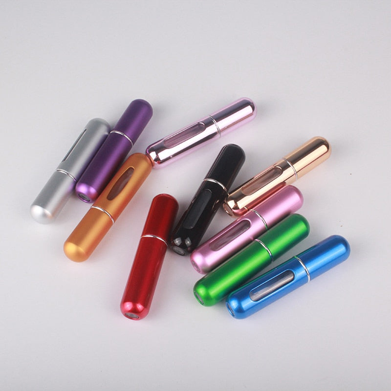 MUB Mini 5ml Refillable Perfume Spray Bottle Aluminum Spray Atomizer Portable Travel Empty Cosmetic Container Perfume Bottle