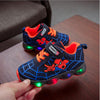 Led luminous Spiderman Kids Shoes for boys girls Light Children Luminous baby Sneakers mesh sport Boy Girl Led Light Shoes