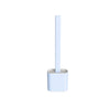 Toilet Brush Water Leak Proof With base Silicone Wc Flat Head Flexible Soft Bristles Brush with Quick Drying Holder Set