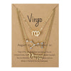 3Pcs/Set Unique Star Zodiac Sign Pendant Charm Gold Necklace