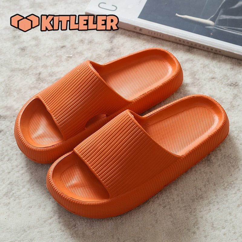 Bathroom vip Anti-slip Shoes Women Thick Platform Slippers Summer Beach Eva Soft Sole Slide Sandals Leisure Men Ladies Indoor