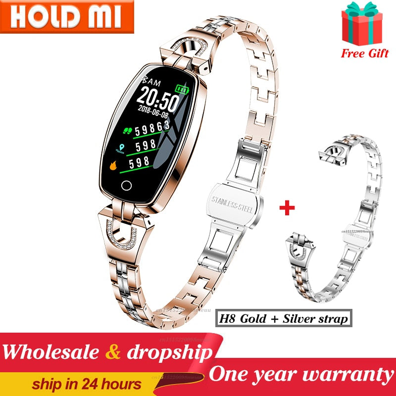 2021 H8 and H8 pro Women Smartwatch Heart Rate Monitor Blood Pressure Smart watch Band  Fitness Tracker lady bracelet Wristband