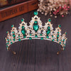 2019 New Fashion Baroque Luxury Crystal AB Bridal Crown Tiaras Light Gold Diadem Tiaras for Women Bride Wedding Hair Accessories