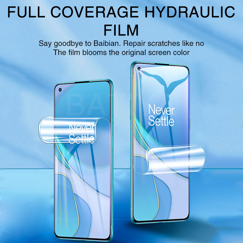 Hydrogel Film on the Screen Protector For OnePLus 7T 6T 5T 8T Pro Full Cover Soft Screen Protector For OnePLus 7 6 5 8 9 9R Nord