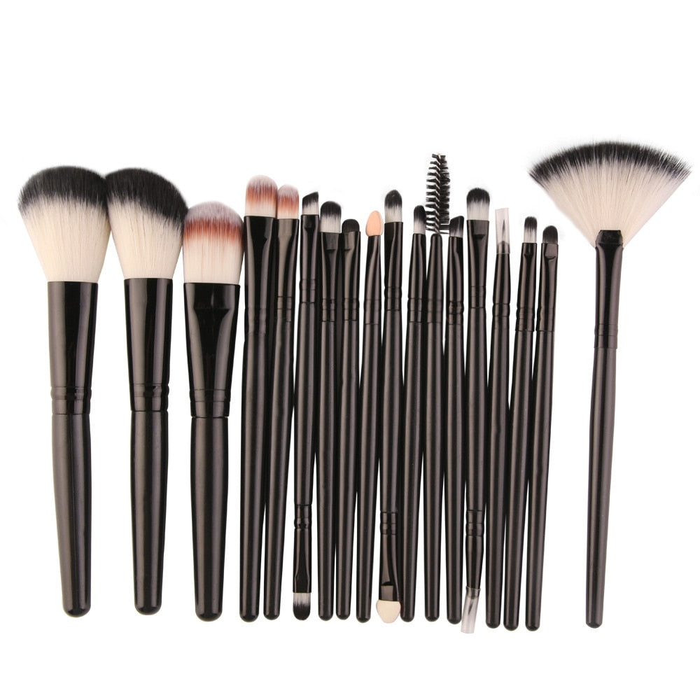 MAANGE  18PCS Makeup Brushes Set For Eyeshadow Foundation Powder Eyeliner Multi-Color Optional Beauty Tools Cosmetic Kit