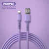 USB Cable For iPhone 12 11 Pro Max X XR XS 8 7 6 6s 5 5s Fast Data Charging Charger USB Wire Cord Liquid Silicone Cable 1/1.5/2M