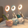 Creative Elephant Animal Led Table Lamp Charging Plug-in Dual-Use Three-Color Temperature Adjustable Learning Table Lamp