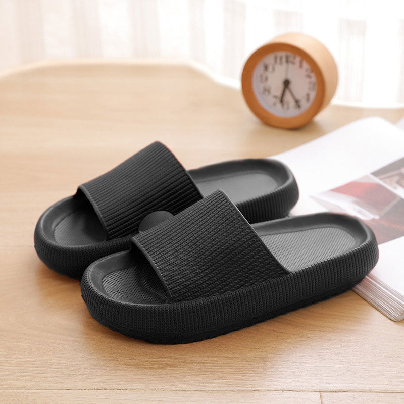 Indoor Bathroom Slippers Women Thick Non-slip Home Interior Anti-slip Deodorant Slides Men Ladys Heighten Soft Shoes Sandals