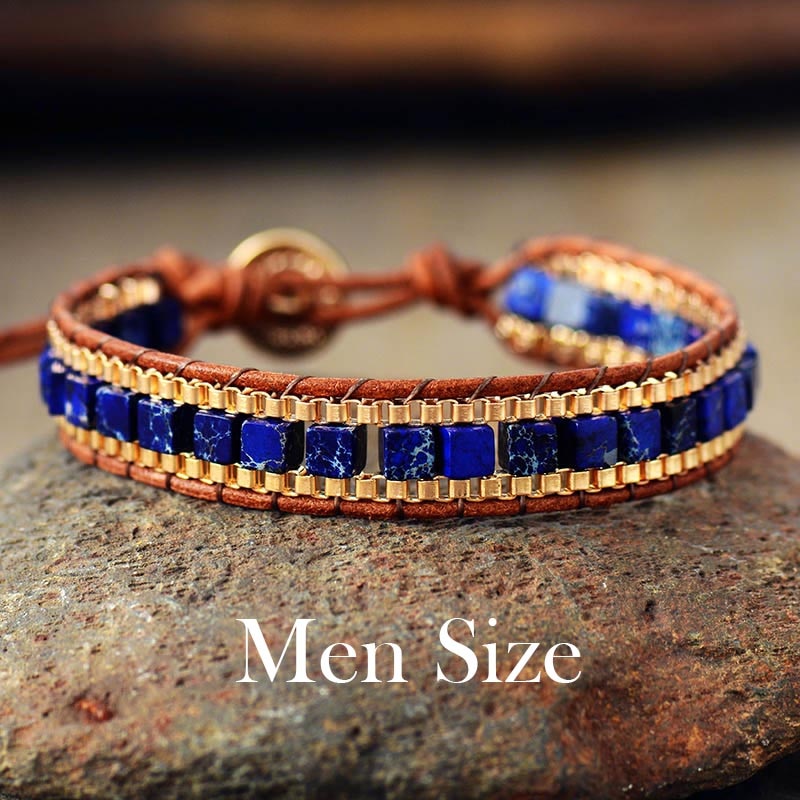 New Women Wrap Bracelets Turquise Stones Gold Chain Woven Wrap Bracelet Bohemian Statement Jewelry Dropship