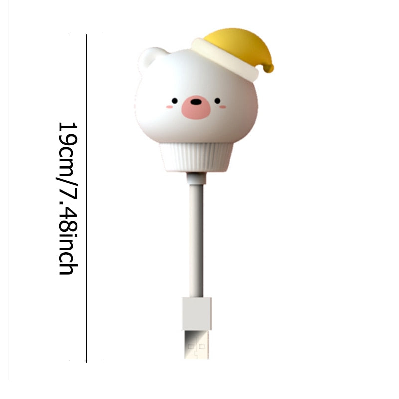 LED Chlidren USB Night Light Cute Cartoon Night Lamp Bear Remote Control for Baby Kid Bedroom Decor Bedside Lamp Christmas Gift