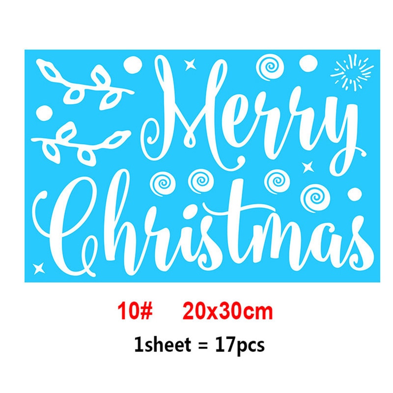 2022 Removable Christmas PVC Static Sticker Santa Elk Window Stickers Beautify Snowflake Wall Decals New Year Party Glass Paste