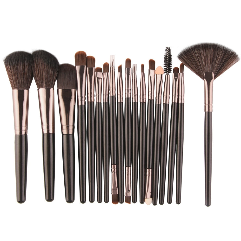 MAANGE  18PCS Makeup Brushes Set For Eyeshadow Foundation Powder Eyeliner Multi-Color Optional Beauty Tools Cosmetic Kit