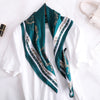 70*70cm Fashion Silk Satin Hair Scarf Women Handkerchief Printed Female Square Head Bandana Small Neck muffler hijab lady girl