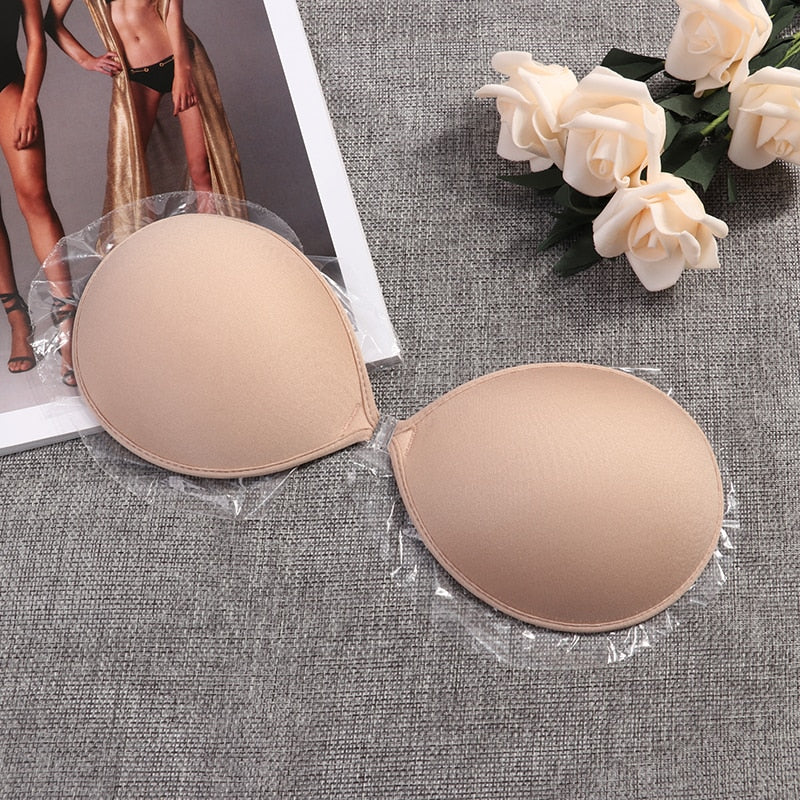 Sexy Sujetador Women's bra Invisible Push Up Bra Self-Adhesive Silicone Seamless Front Closure Sticky Backless Strapless Bra