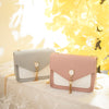 Women's Korean-Style Hardware Tassel Pu Shoulder Bag Contrast Color Purse Small Bag Patched Patched Simple Elegant Outdoor Bag