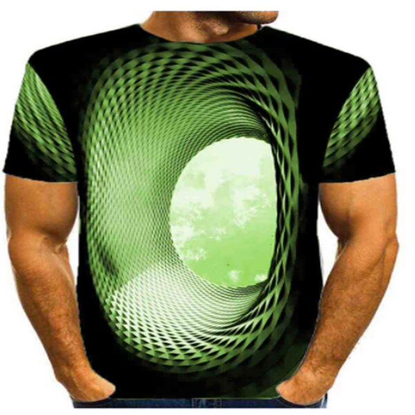 Effet optique 3D, tee-shirt pour homme.