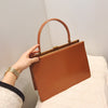 Vintage Big Clip Shell Women Handbags Designer Top-hand Hand Bags Luxury Pu Leather Purses Large Capacity Tote Simply Square Bag