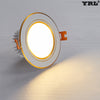 LED lamp embedded tri-color shifting opening 7.5 9\/12 cm 3 inch ceiling home living room anti-fog spotlights