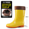 White rain shoes food boots low help anti-skid rain boots long mid-range kitchen boots waterproof labore shoes cover shoes rubber shoes