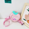 Foreign trade children's Messenger bag small peach heart peach gas flow sand silicone pink tender girl heart cute small slung purse